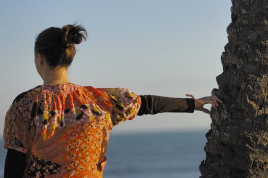 Woman enjoying the beach
