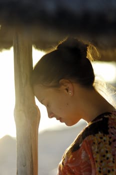 Woman enjoying the beach