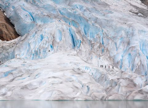 Walking up the glacier - Briksdal, Norway