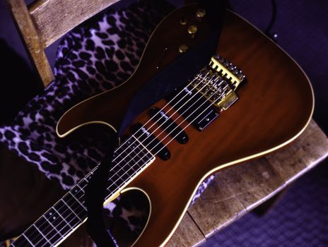 A freind's guitar that I photographed while taking some photos of their rehearsal session.