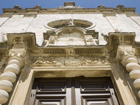 Detail on a gotic cathedral from the XV century