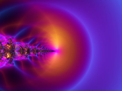futuristic fractal resembling spaceship entering strange sphere