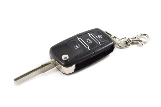 Alarm car key isolated on white