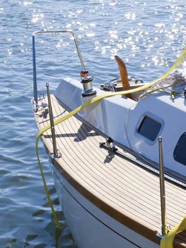 Lunching new sail ship into water for the first time