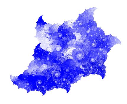 blue fractal resembling a sponge or shell