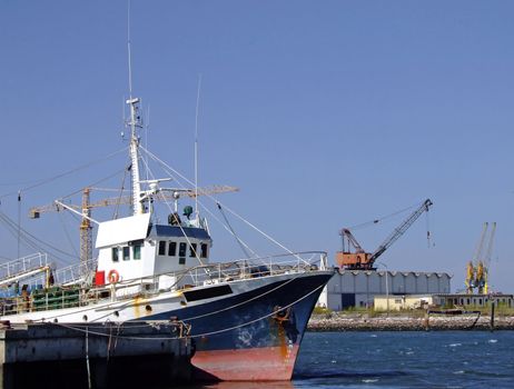 Detail from a fishing boat on dock