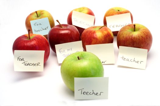 Alot of apples for the teacher
