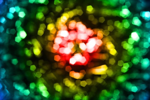 Abstract background of colorful defocused lens flares