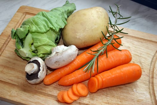 Vegetables ready to prepare a meal