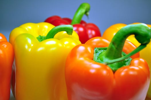 Fresh vegetables: photo of multicolor peppers