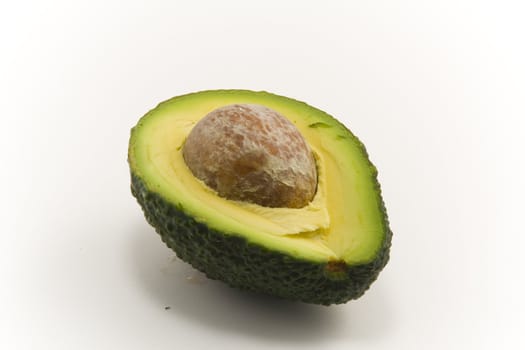 Avocado on white background. Close-up.