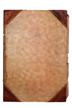 Old paper book cover with space for text or image