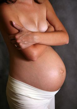 The pregnant woman on the seven month