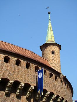 The Barbican of Kraków (Polish: Barbakan Krakowski) is a fortified outpost or gateway to the Old Town.Poland. Europe. 2008