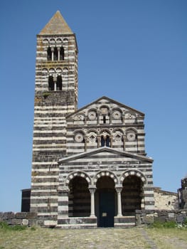 Santa Trinita di Saccargia,romanesque church in Sardinia, Italy.