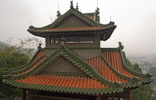 Tower from Baolin Temple in Shunde, Foshan, Guangdong China 