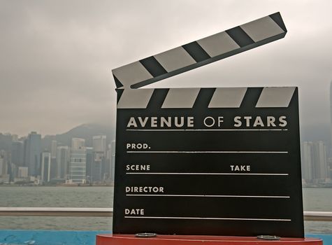 Clipboard statue in Hong Kong  on Avenue of stars