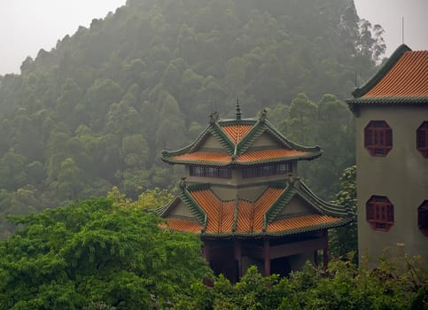 Surrounded by the forest Baolin Temple in Shunde, Foshan,  Guangdong China