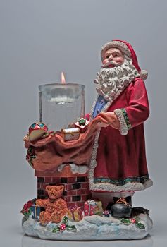 Santa Claus statue photograph taken in studio