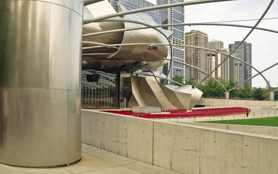 Structure of Pavilion in Chicago milenium park