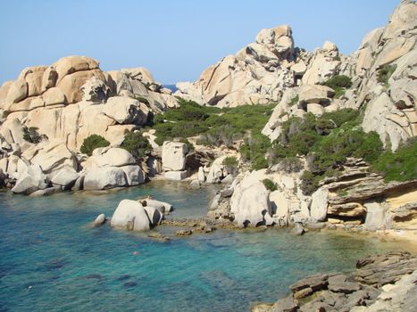 picturesque coast in Sardinia, Italy