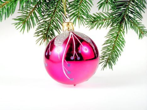 Christmas glass ball  isolated