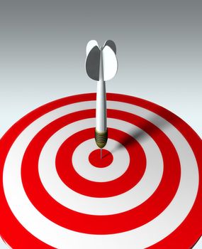 Arrow on red target - business concept