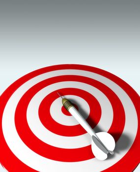 Arrow on red target - business concept