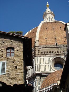 	
world famous Brunelleschi cupola of santa Maria del Fiore -cathedral of Florence, Tuscany, Italy.