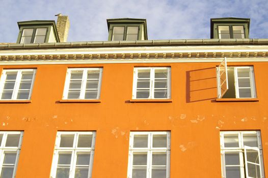 Facade building at Nyhahvn Copenhagen, Denamrk