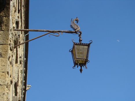 decorative street lamp in Tuscany