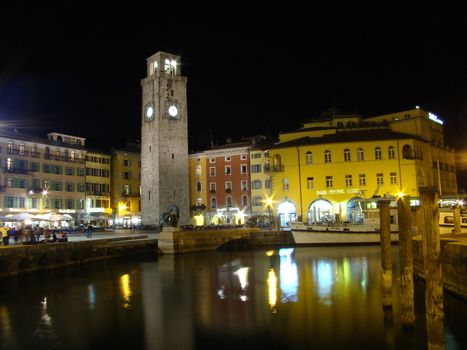 Riva del Garda,italian small town, north Italy