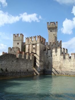	
The Scaliger Castle in Sirmione on Lak Garda, Italy.