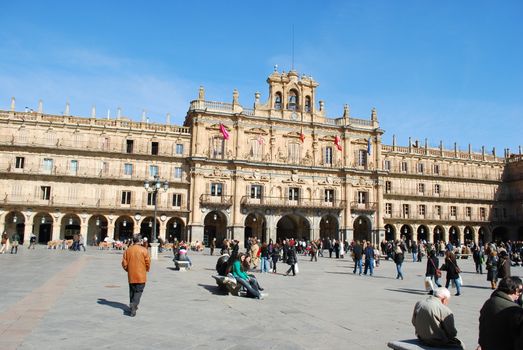 famous square dedicated to the citizens of Salamanca and Spain