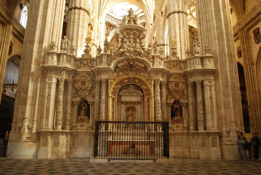 interior of the main cathedral in Salamanca