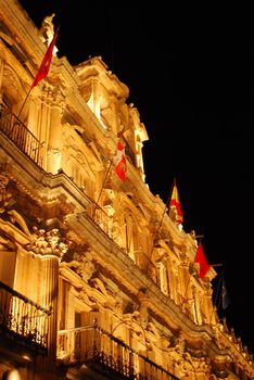 famous square dedicated to the citizens of Salamanca (nigh shoot)