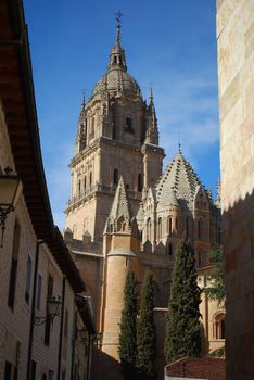 Street view of Salamanca's Cathedral