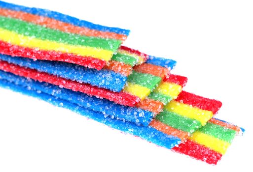 Colorful gelly candy isolated white