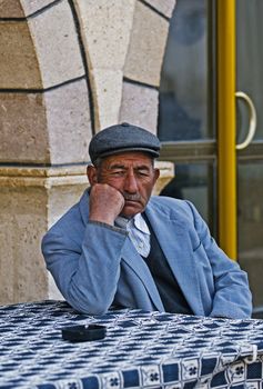 Ankara Turkey  April 2008 - Portrait of old turkish man