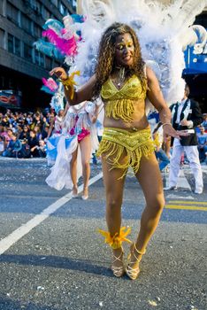 MONTEVIDEO, URUGUAY - FEBRUARY 1: participants dancers in the annual national festival of Uruguay , The main events and activities of this "fiesta" is usually made in Montevideo along with other activities in the inner towns and cities. Each year, government and citizen partnership make it sure that the Carnival will be special and unique for each and every year.

 