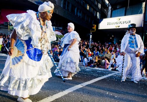 MONTEVIDEO, URUGUAY - FEBRUARY 1: participants dancers in the annual national festival of Uruguay , The main events and activities of this "fiesta" is usually made in Montevideo along with other activities in the inner towns and cities. Each year, government and citizen partnership make it sure that the Carnival will be special and unique for each and every year.

 