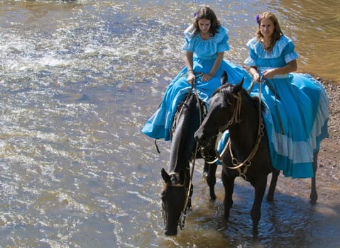 Tacuarembo, MAR. 7: a girls participant in the annual  festival of  "Patria Gaucha" on Mars 7, 2009. The Festival of the Gaucho Culture made in Tacuarembo north Uruguay