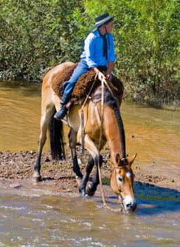 Tacuarembo, MAR. 7: a  participant in the annual  festival of  "Patria Gaucha" on Mars 7, 2009. The Festival of the Gaucho Culture made in Tacuarembo north Uruguay