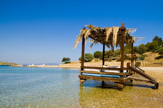 pavilion in Turkish resort in the Aegean sea