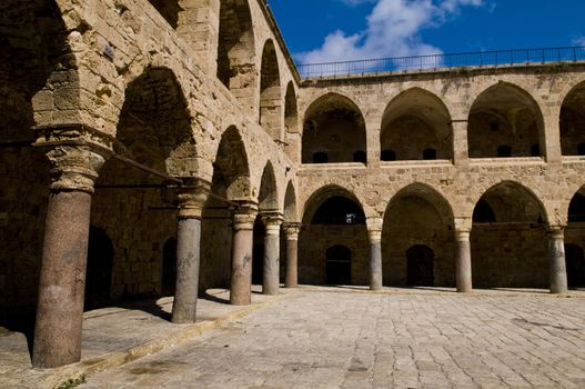 Khan Al-Umdan Ottoman in Akko north of Israel