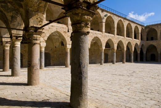 Khan Al-Umdan Ottoman in Akko north of Israel