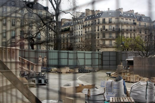 View of a building in Paris - construction of a church