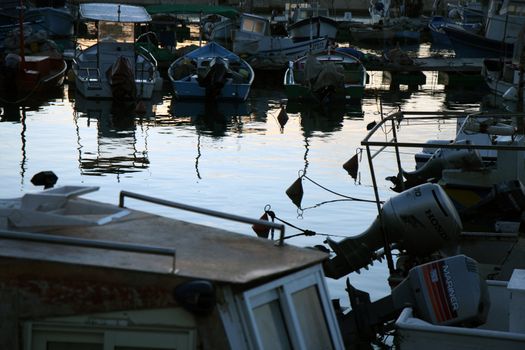 Old jaffa port at sunset