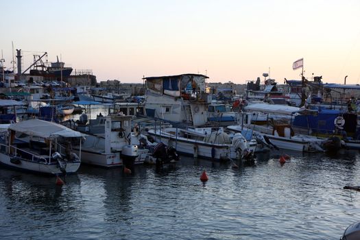 Old Jaffa port at sunset