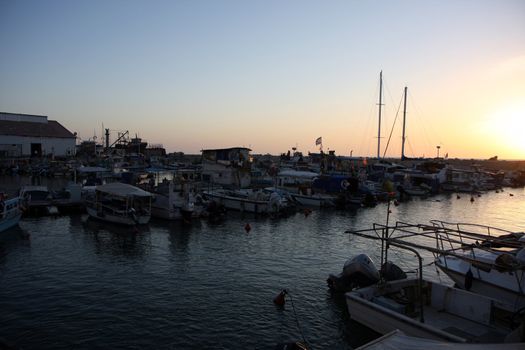 Old Jaffa port at sunset